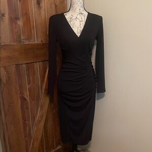 Elegant Black Long Sleeve Dress